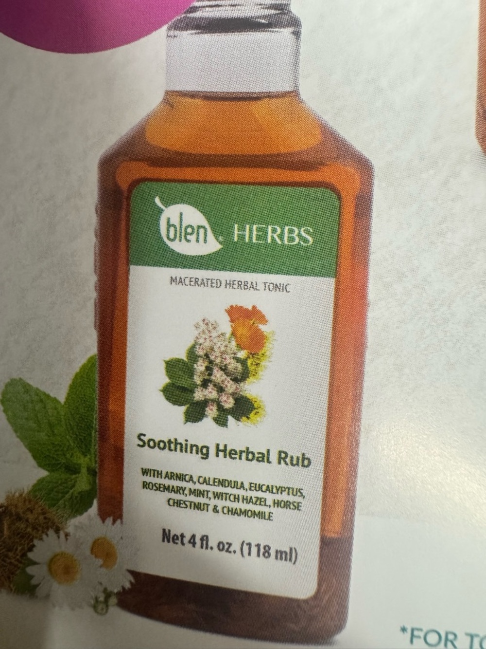Soothing Herbal Rub - Amber Bottle